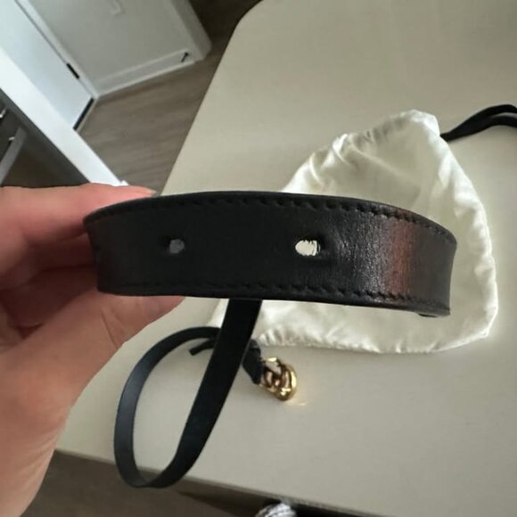 GUCCI Leather Belt with Double G Buckle Size 70 main image 7